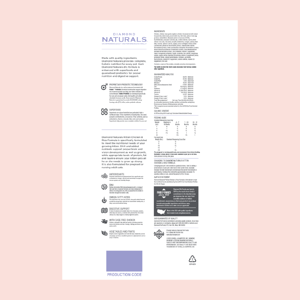 Diamond Naturals Kitten 6 lbs - Mascota Now MX