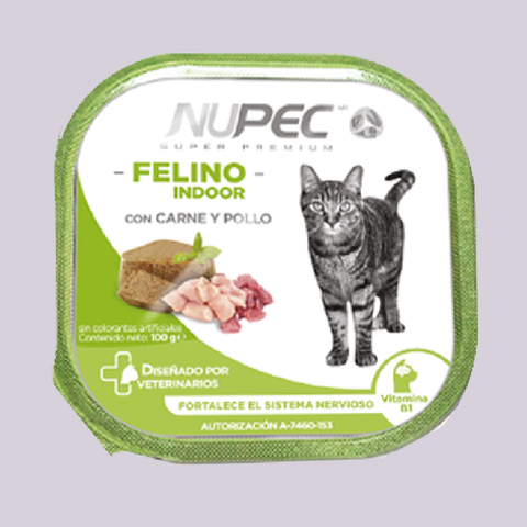 Nupec Felino Indoor Humedo 100 grs - Mascota Now MX