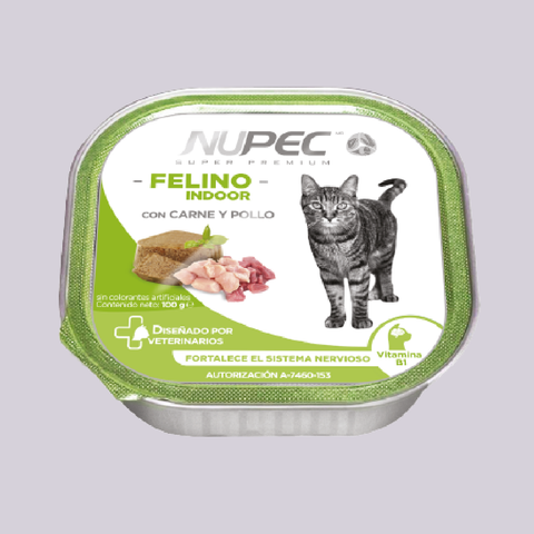 Nupec Felino Indoor Humedo 100 grs - Mascota Now MX
